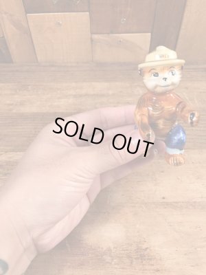 スモーキーベア　ヴィンテージ　陶器フィギュア　アドバタイジングキャラクター　企業物