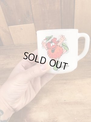 マジックマウンテントロール　ヴィンテージ　マグカップ　企業キャラクター　ファイヤーキング　ミルクガラス