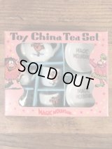 Magic Mountain Troll Mini Toy China Tea Set　マジックマウンテントロール　ビンテージ　ミニおままごとセット　陶器　60年代
