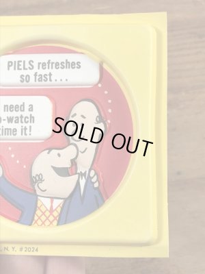 ピールズビール ヴィンテージ コースター アドバタイジングキャラクター 企業物 70’s