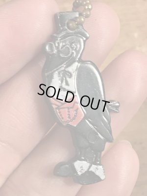 オールドクロウ　ビンテージ　キーチェーン　企業キャラクター　ウイスキー　50~60年代