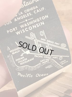 インディアンヴィレッジレストラン　ヴィレッジ　マッチブック　ノベルティ　60~70’s