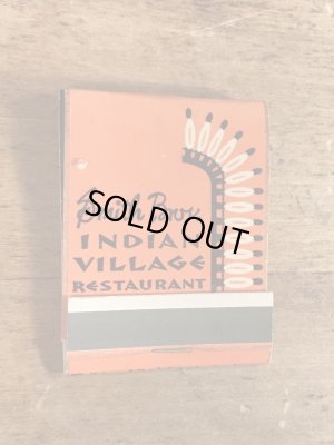 インディアンヴィレッジレストラン　ビンテージ　マッチブック　企業物　60~70年代