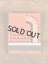 Smith Bros Indian Village Restaurant Matchbook　インディアンヴィレッジレストラン　ビンテージ　マッチブック　60~70年代