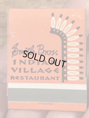 インディアンヴィレッジレストラン　ビンテージ　マッチブック　企業物　60~70年代