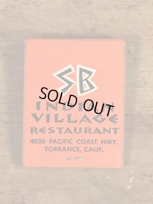 インディアンヴィレッジレストラン　ヴィレッジ　マッチブック　ノベルティ　60~70’s