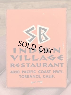 インディアンヴィレッジレストラン　ヴィレッジ　マッチブック　ノベルティ　60~70’s
