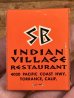 インディアンヴィレッジレストラン　ヴィレッジ　マッチブック　ノベルティ　60~70’s