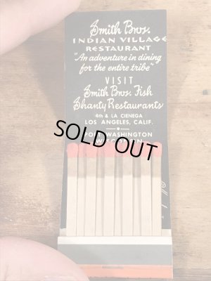 インディアンヴィレッジレストラン　ヴィレッジ　マッチブック　ノベルティ　60~70’s