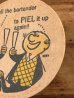 Piels Beer　ビンテージ　コースター　企業キャラクター　ノベルティ　60年代