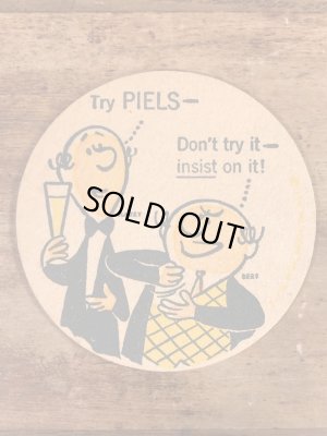 Piels Beer　ビンテージ　コースター　アドバタイジングキャラクター　企業物　60年代