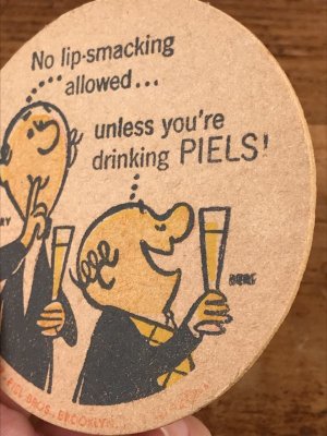 ピールズビール ビンテージ コースター アドバタイジングキャラクター 企業物 60年代