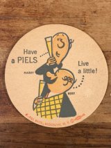 Piels Beer Bert & Harry Coaster　ピールズビール　ビンテージ　コースター　バート＆ハリー　60年代 