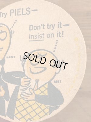 Piels Beer　ビンテージ　コースター　アドバタイジングキャラクター　企業物　60年代