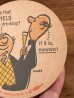 ピールズビール　ビンテージ　コースター　企業キャラクター　ノベルティ　60年代