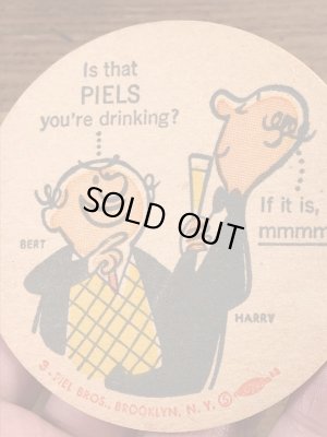 ピールズビール ビンテージ コースター 企業キャラクター ノベルティ 60年代