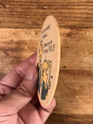 ピールズビール ビンテージ コースター アドバタイジングキャラクター 企業物 60年代