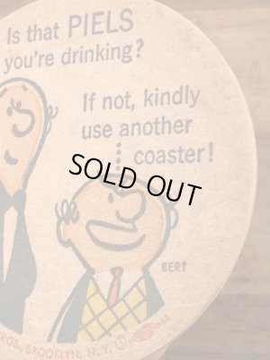 ピールズビール　ビンテージ　コースター　企業キャラクター　ノベルティ　60年代