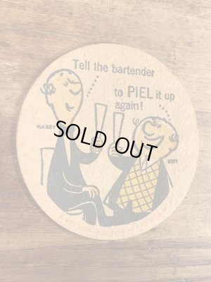 Piels Beer ビンテージ コースター 企業キャラクター ノベルティ 60年代