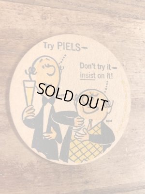 Piels Beer　ビンテージ　コースター　アドバタイジングキャラクター　企業物　60年代