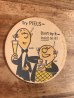 Piels Beer　ビンテージ　コースター　アドバタイジングキャラクター　企業物　60年代
