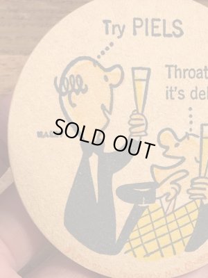 ピールズビール　ヴィンテージ　コースター　企業キャラクター　ノベルティ　60’s