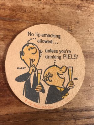 ピールズビール ビンテージ コースター アドバタイジングキャラクター 企業物 60年代