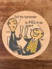 Piels Beer　ビンテージ　コースター　企業キャラクター　ノベルティ　60年代