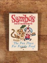 Universal Match “Sambo's Restaurants” Matchbook　サンボ　ビンテージ　マッチブック　サンボタイガー　50〜60年代