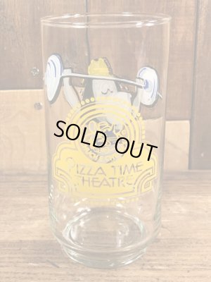 Chuck E Cheese's　ヴィンテージ　ガラスコップ　企業キャラクター　Jasper T. Jowls　80’s