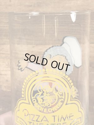 チャッキーチーズ　ビンテージ　ガラスコップ　企業キャラクター　ノベルティ　80年代