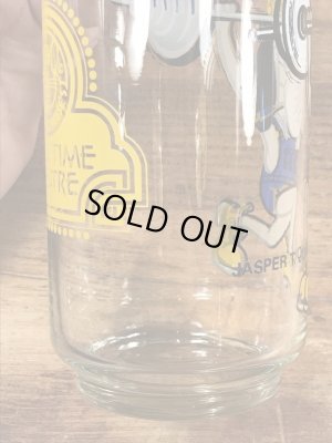 Chuck E Cheese's　ヴィンテージ　ガラスコップ　企業キャラクター　Jasper T. Jowls　80’s