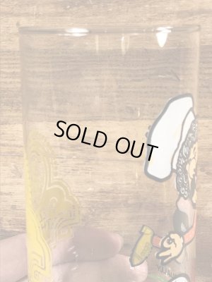 チャッキーチーズ　ビンテージ　ガラスコップ　企業キャラクター　ノベルティ　80年代