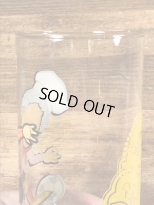 チャッキーチーズ　ビンテージ　ガラスコップ　企業キャラクター　ノベルティ　80年代