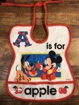 A is for Apple Disney Baby Bib　ディズニーベビー　ビンテージ　スタイ　よだれかけ　80年代