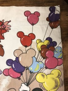 他の写真1: Walt Disney Mickey & Minnie Mouse Balloon Flat Sheet　ミッキー＆ミニーマウス　ビンテージ　フラットシーツ　ウォルトディズニー　70年代~