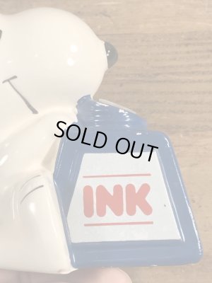 スヌーピー ビンテージ ペン立て 陶器 70年代