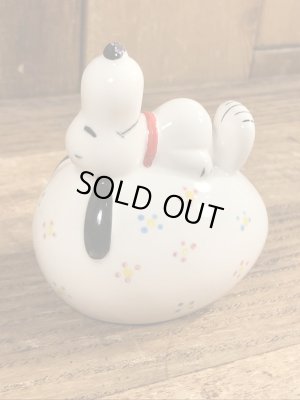 スヌーピー ビンテージ コインバンク 陶器 70年代