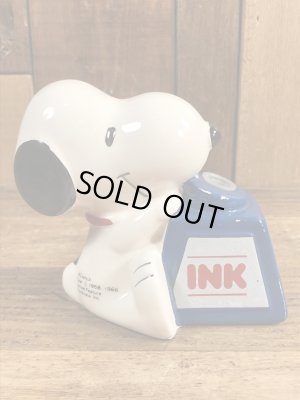 スヌーピー ビンテージ ペン立て 陶器 70年代