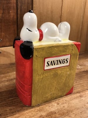 スヌーピー ビンテージ コインバンク 陶器 70年代