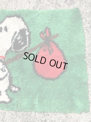 スヌーピー ビンテージ ラグマット ピーナッツ 70年代