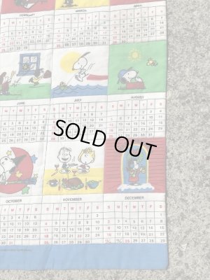 スヌーピー　ビンテージ　タペストリー　カレンダー　80年代