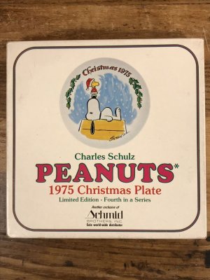 スヌーピー ヴィンテージ クリスマスプレート ピーナッツ 陶器
