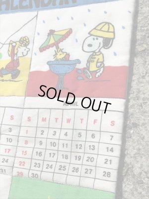 スヌーピー　ビンテージ　タペストリー　カレンダー　80年代