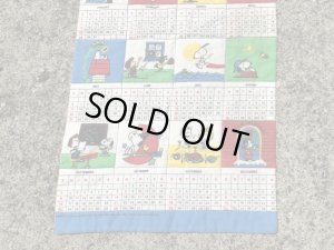 スヌーピー　ビンテージ　タペストリー　カレンダー　80年代