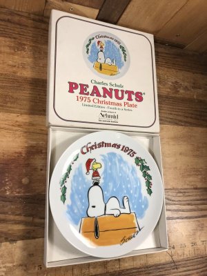 スヌーピー ビンテージ クリスマスプレート ピーナッツ 70年代