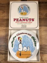 Schmid Peanuts Snoopy 1975 Christmas Plate　スヌーピー　ビンテージ　クリスマスプレート　お皿　70年代