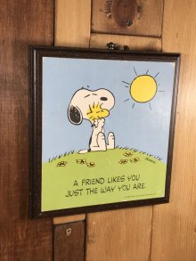 他の写真3: Hallmark Peanuts Snoopy “A Friend...” Wall Plaque　スヌーピー　ビンテージ　壁掛け　ウッドストック　70年代
