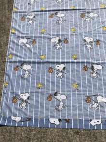 他の写真2: Peanuts Snoopy Stripe Flat Sheet　スヌーピー　ビンテージ　フラットシーツ　生地　70~80年代