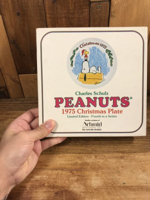 スヌーピー ヴィンテージ クリスマスプレート ピーナッツ 陶器